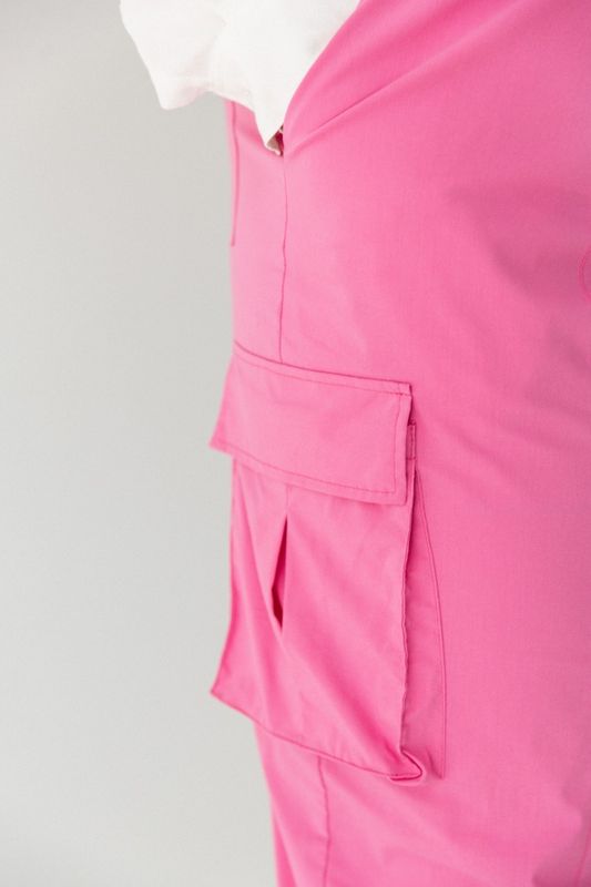 Брюки карго, розовый
