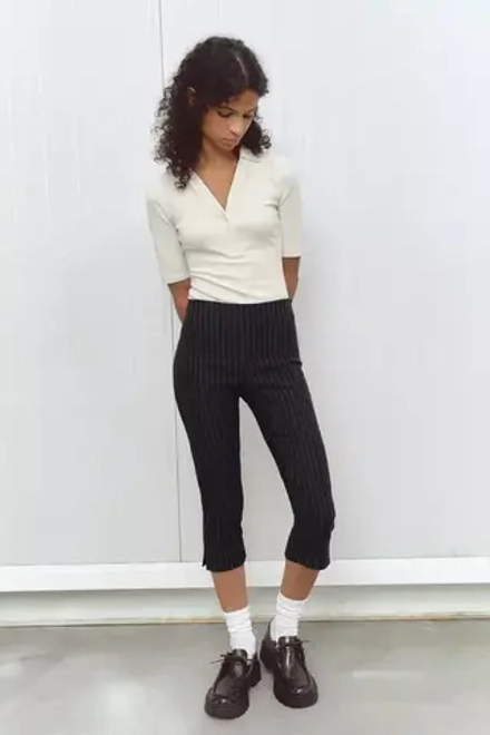 ZARA БОДИ ИЗ МЯГКОГО ИНТЕРЛОКА, ЭКРЮ