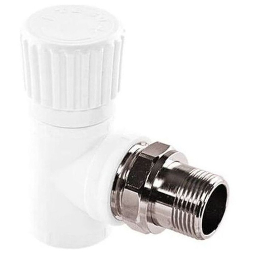 Вентиль TEBO бел. PP-R для радиаторов угловой 1v 25х3/4" (5/45), арт. 030060414