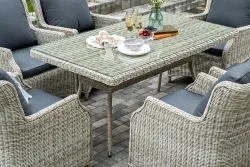 "Неаполь" обеденная группа плетеная из искусственного ротанга, цвет бежевый