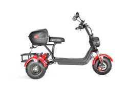 Электроскутер Citycoco White Siberia TRIKE MINI 1500W Красный