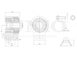 Сайлентблок задний переднего нижнего рычага UNIO RMP-20474