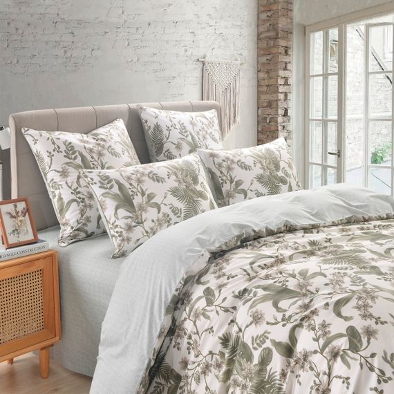 Майли (зеленый) КПБ Сатин 2х