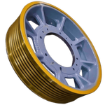 Канатоведущий шкив D800x6x14 мм ThyssenKrupp (лебедка TM90D)
