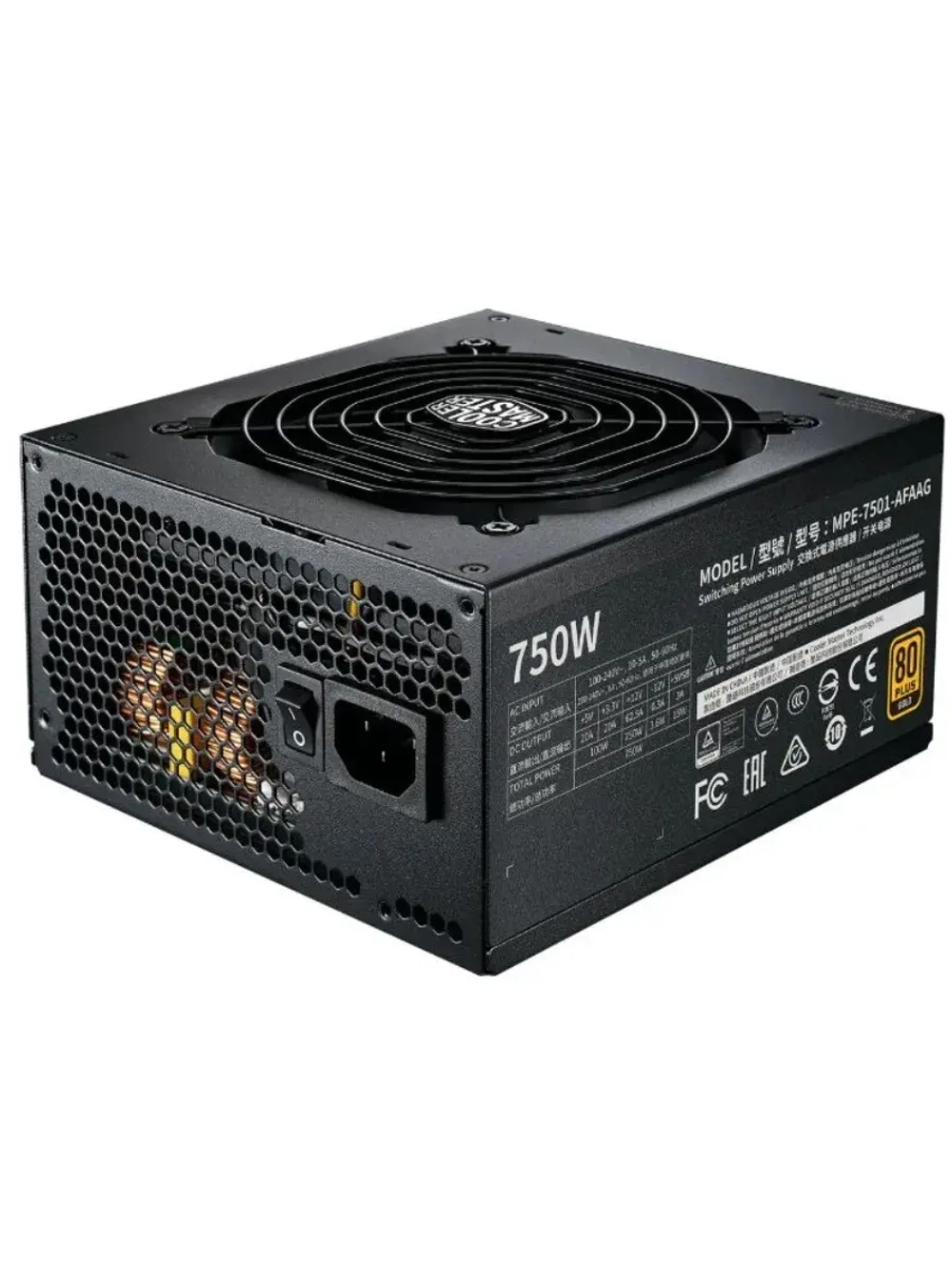 Блок питания MWE Gold V2 Full Modular 750W BLACK
