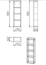 Полка Grossman Бруно 25 402501 Веллингтон