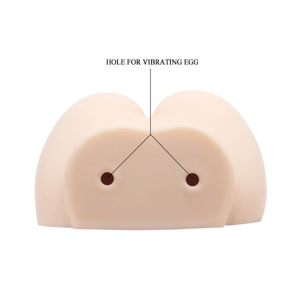 Попка и вагина с вибрацией Graces (Цвет: телесный)