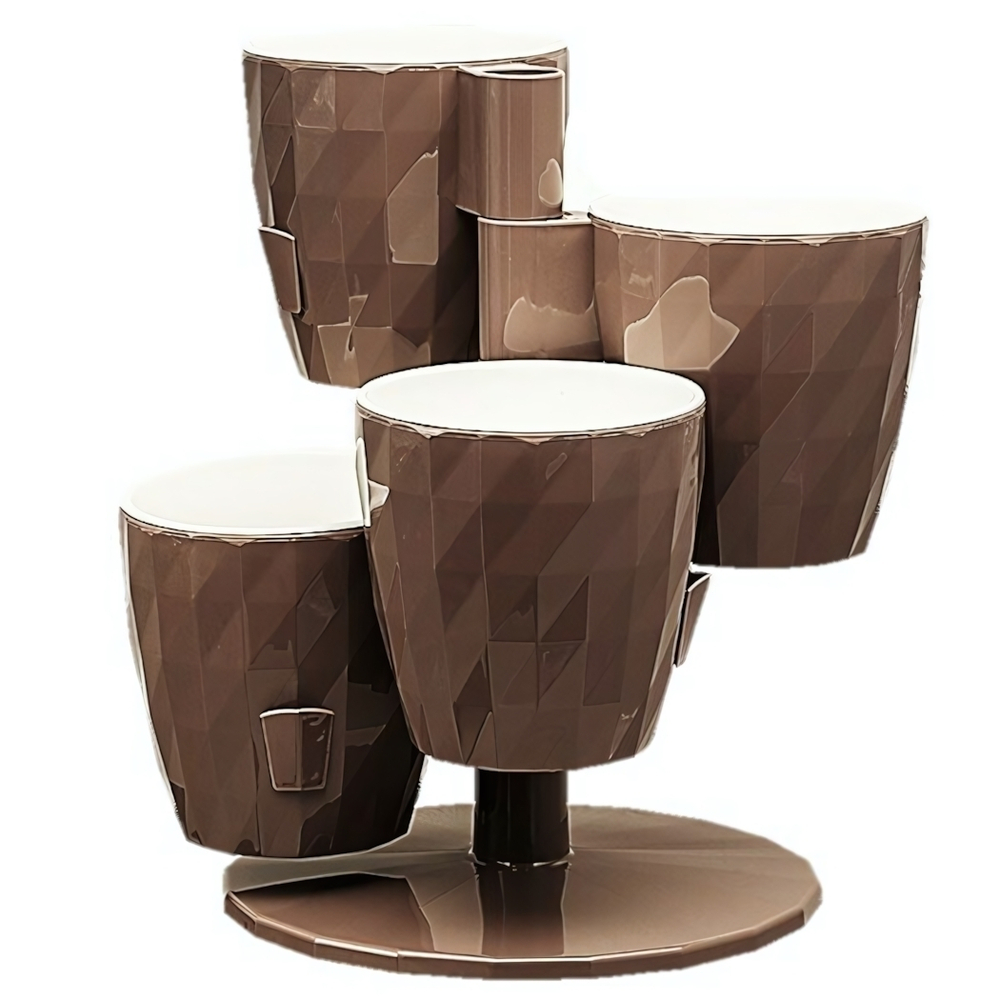 Кашпо "RUBY" Кватро (1л) Цв. Фраппе (КШ-9762)