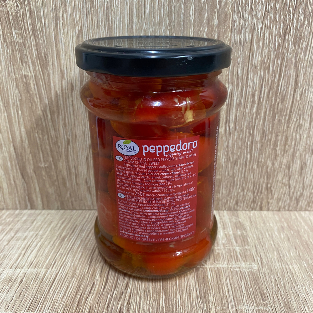 Перец фаршированный сыром PEPPERODORO 250г, Греция