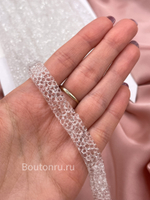 Тесьма термоклеевая белая