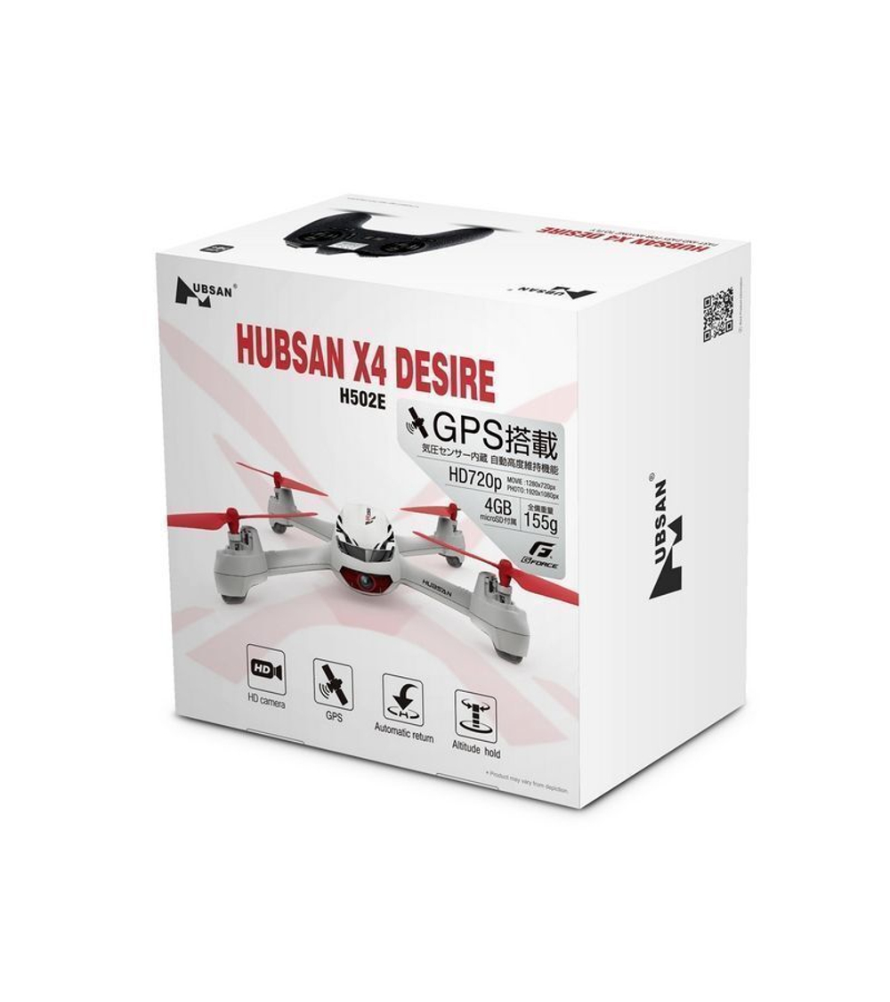 Р/У квадрокоптер Hubsan X4 GPS, HD, автовозврат, удержание, 2.4G