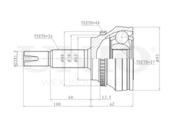 ШРУС внешний UNIO CVJ-20286