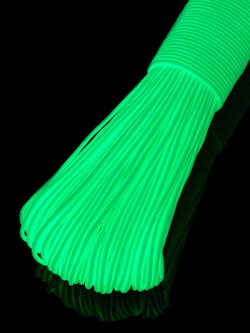 Паракорд 2 мм 3 жилы СВЕТЯЩИЙСЯ ЗЕЛЕНЫЙ