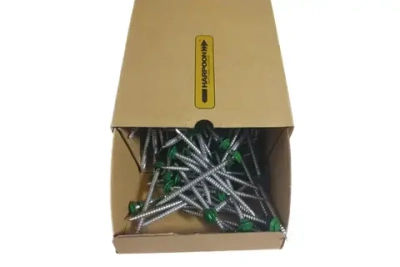 Саморезы кровельные 4,8x80 мм 250 шт. RAL 6002 оцинкованные