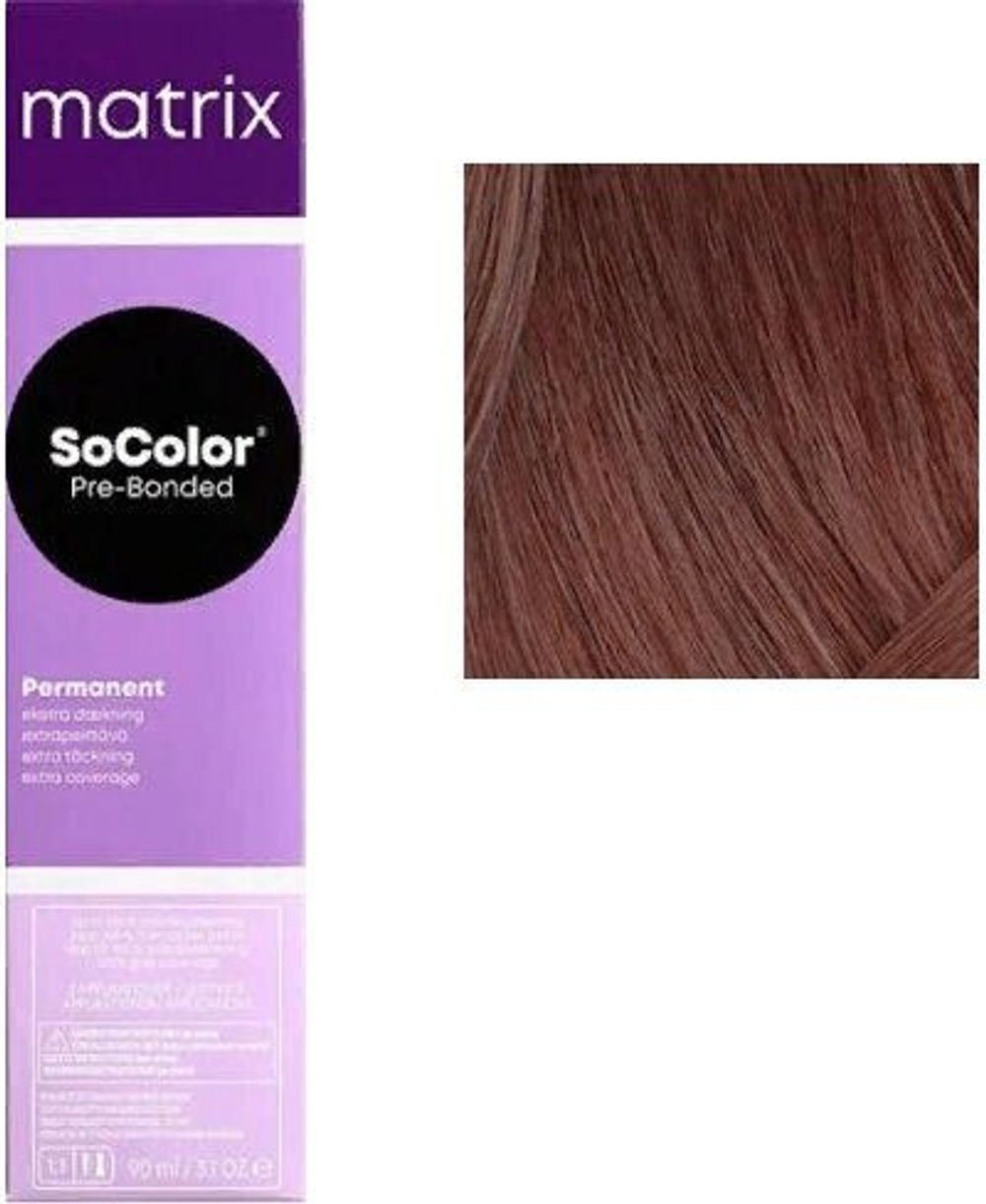 Matrix Краска для волос без аммиака SoColor Pre-Bonded 505M Светлый шатен мокка 90 мл.