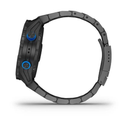 Комплект умные часы Garmin Descent Mk2i титановые с DLC-покрытием и черным титановым ремешком + датчик Descent T1