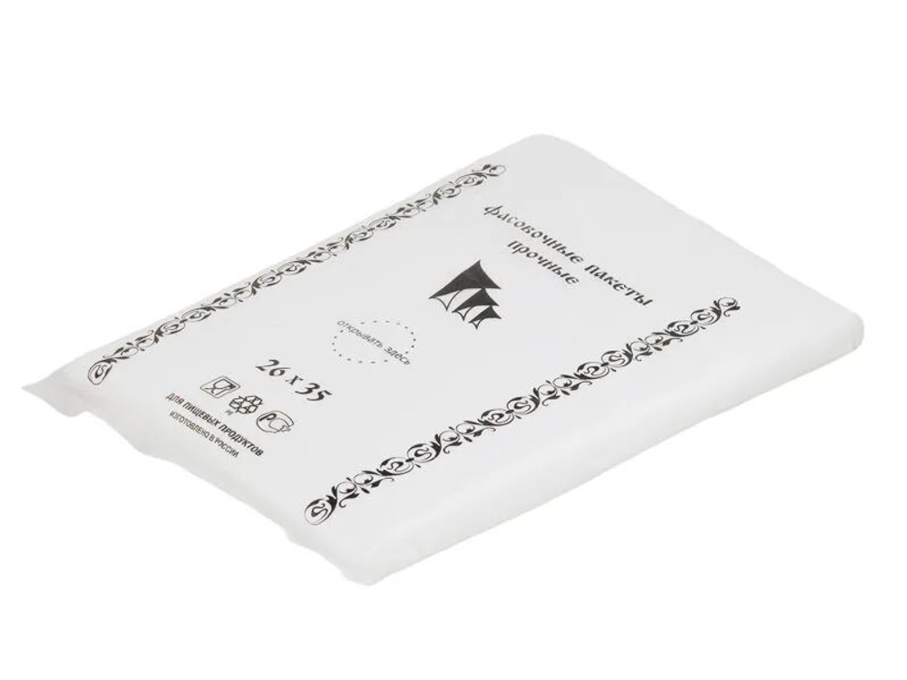 Пакет фасовочный в пластах 1000шт, ПНД 26см/8см/35см/7мк