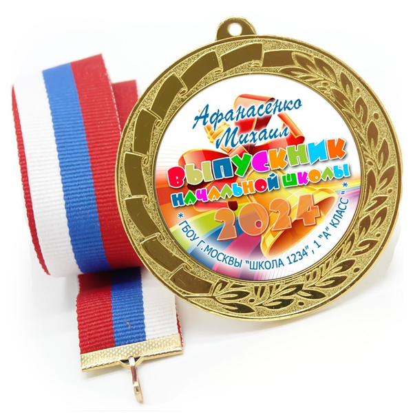 Медаль металлическая 70 мм стандарт. Арт. 7174