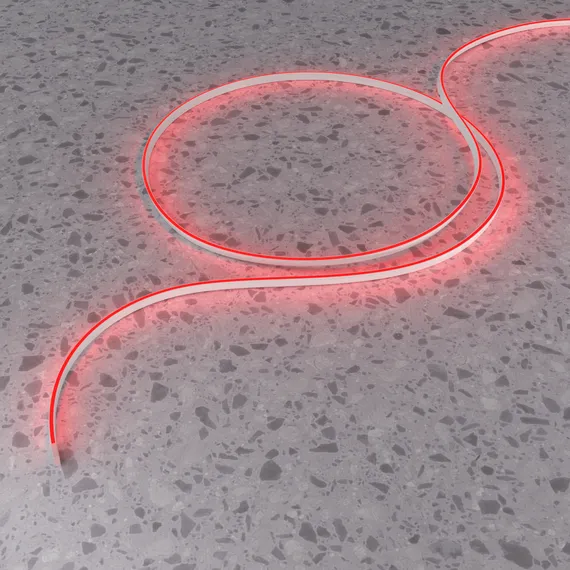 Гибкий неон 10х4 24В 9,6 Вт/м Красный IP67 5м Led Strip 432039