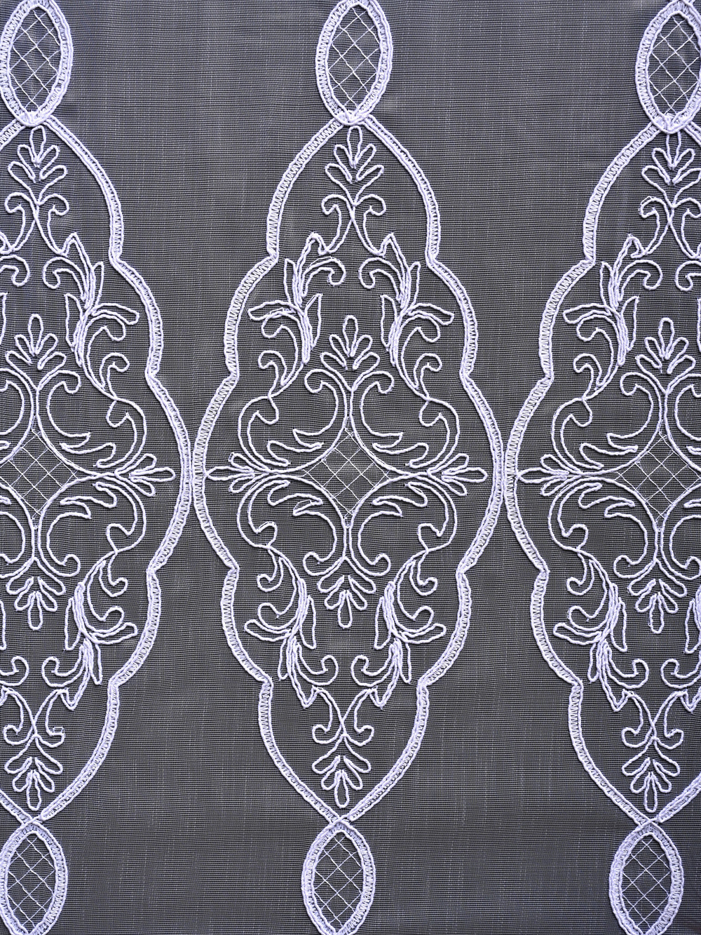Тюль бамбук на отрез вышивка