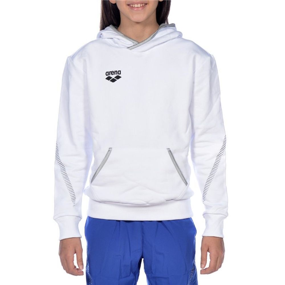 Спортивная толстовка юниорская Arena JUNIOR Team Line HOODIE 10-11 лет (белая)