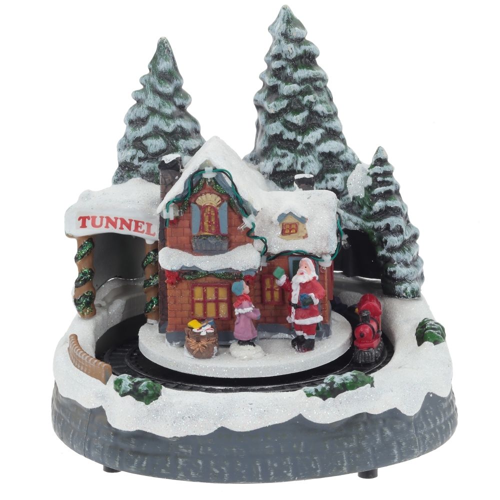 GAEM Фигурка декоративная "Рождество" (подсветка, движение, 3xAA, н/п), L19 W18 H20,5 см