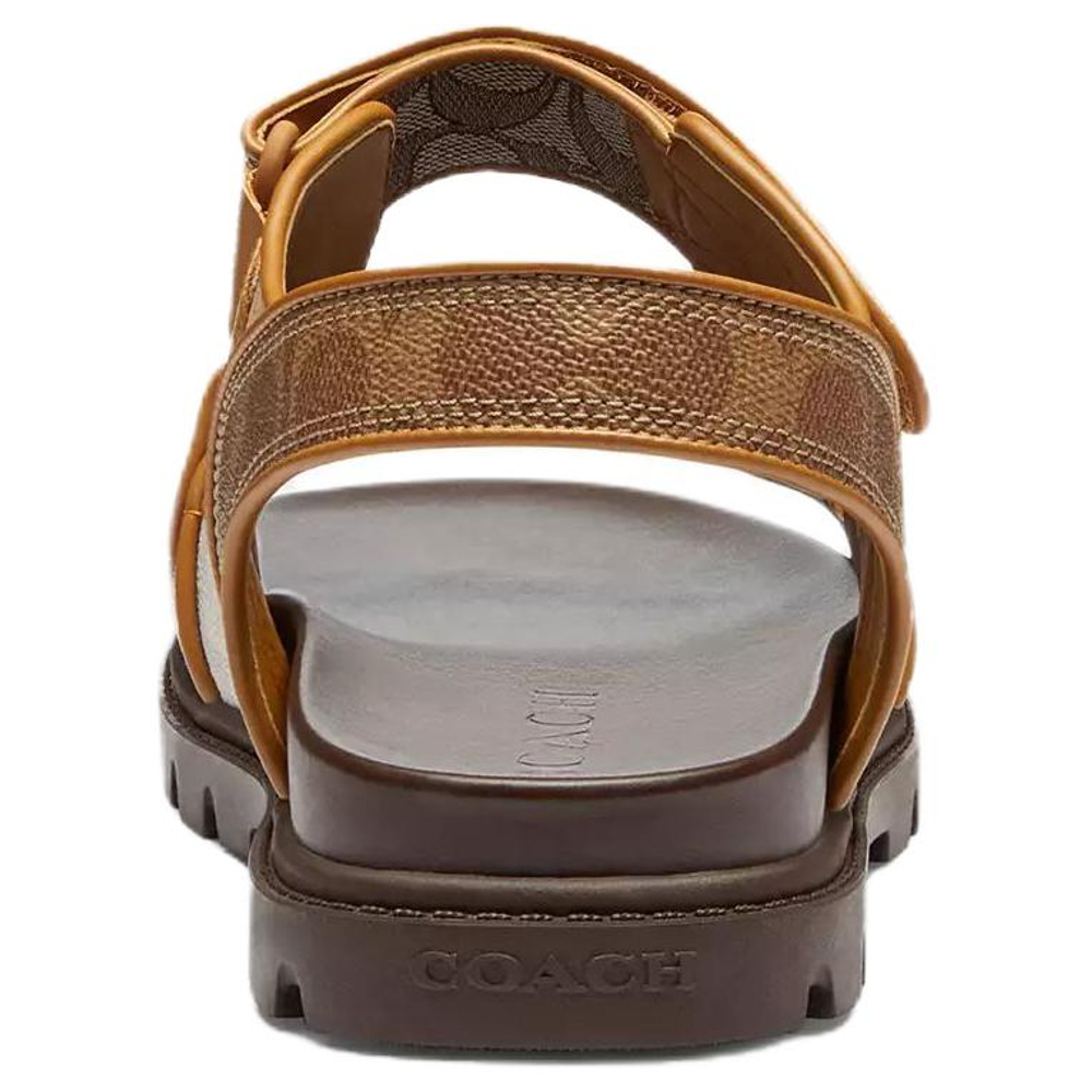 COACH One Strap Sandals Men"s Brown