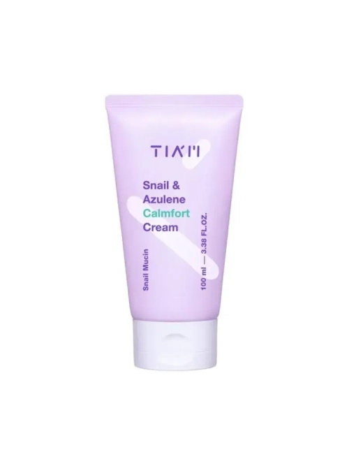 Tiam Snail & Azulene Calmfort Cream увлажняющий и успокаивающий крем с экстрактом улитки и азуленом