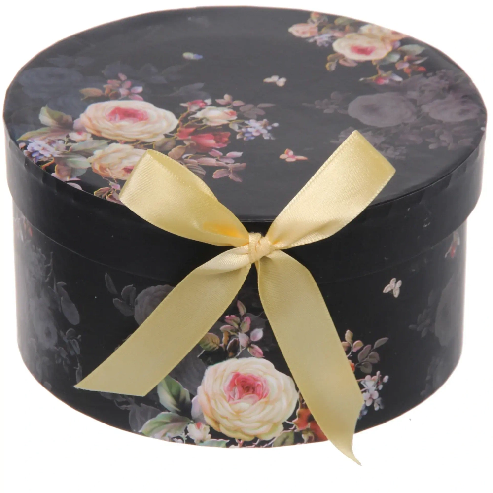 Чайная пара керамическая «Грация» (кружка 220мл+блюдце) в подарочной коробке, черная