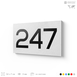Номер на дверь 247, табличка на дверь для офиса, квартиры, кабинета, аудитории, склада, белая 120х70 мм, Айдентика Технолоджи
