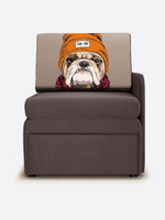 Кресло-кровать "Миник" с левым подлокотником, под правую руку, Бульдог