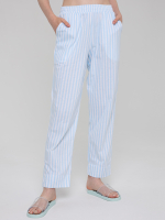 Пижама с брюками КБ-014П/белоголубая-полоса