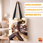 Сумка шоппер с принтом Genshin Impact