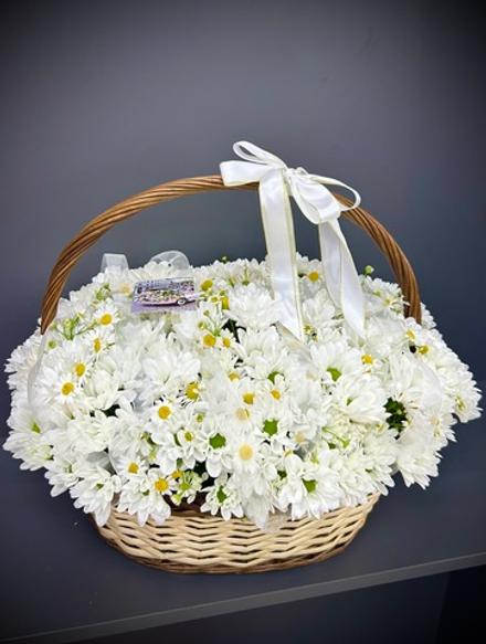 Корзина из «ромашек»