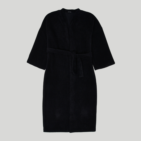 Long Cardigan Robe Black