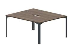 Составной стол на 2 рабочих места 158х136,6х75см (2 эргономичных выреза)