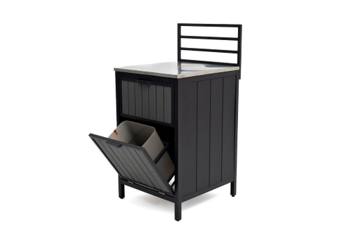 Модуль уличной кухни из алюминия БЕЙС (полка и мусорный ящик)