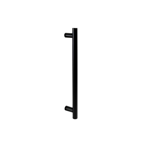 Дверная ручка-скоба круглая Comit Profil Doors Linear чёрная матовая для замка AGB TOUCH