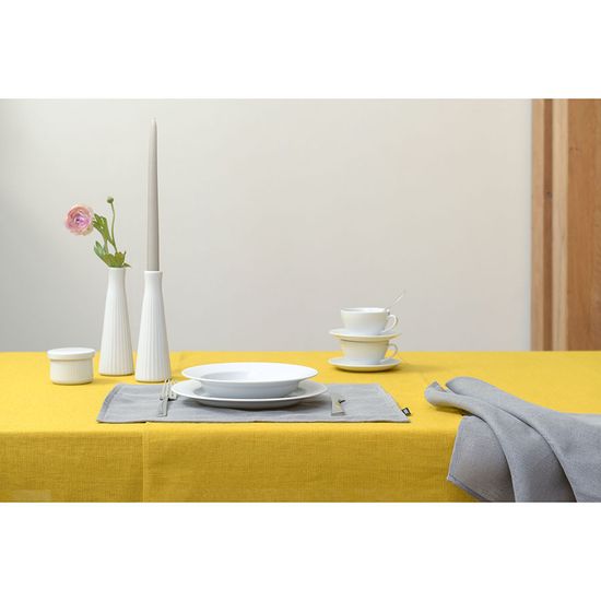 Скатерть из стираного льна горчичного цвета из коллекции essential, 150х250 см