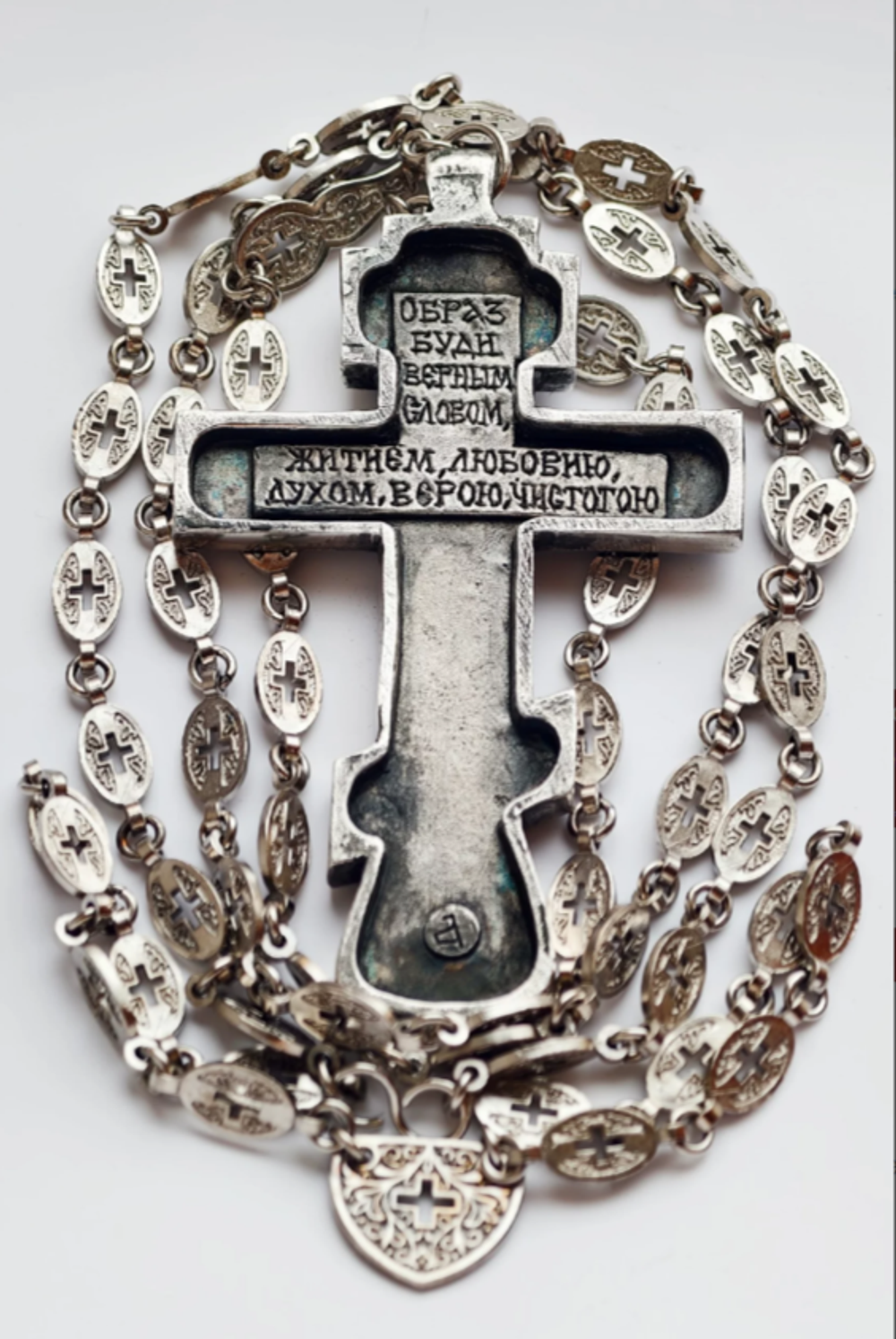 Крест иерейский “Николаевский” без распятия (серебрение)