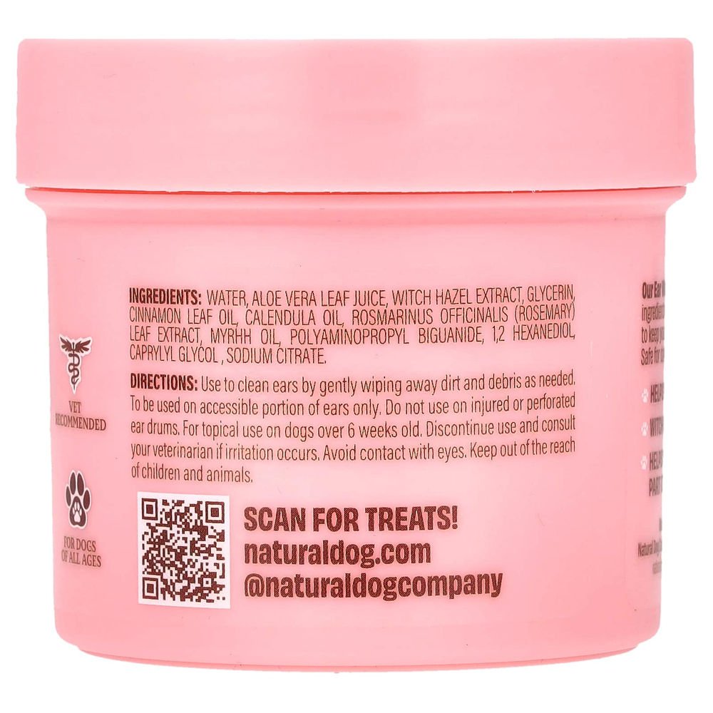 Natural Dog Company, Салфетки для ушей, 50 шт.