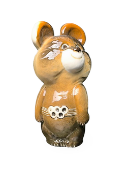 Фарфоровая статуэтка "Олимпийский мишка" ЛФЗ