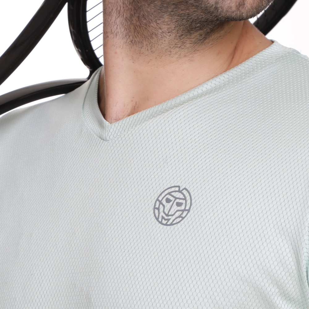 Мужское теннисное поло BIDI BADU Ted Tech T-Shirt Men - Turquoise, Grey