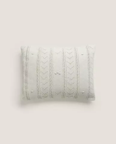 ZARA HOME ДЕТСКИЙ ЧЕХОЛ ДЛЯ ДЕКОРАТИВНОЙ ПОДУШКИ, ЗЕЛЕНЫЙ
