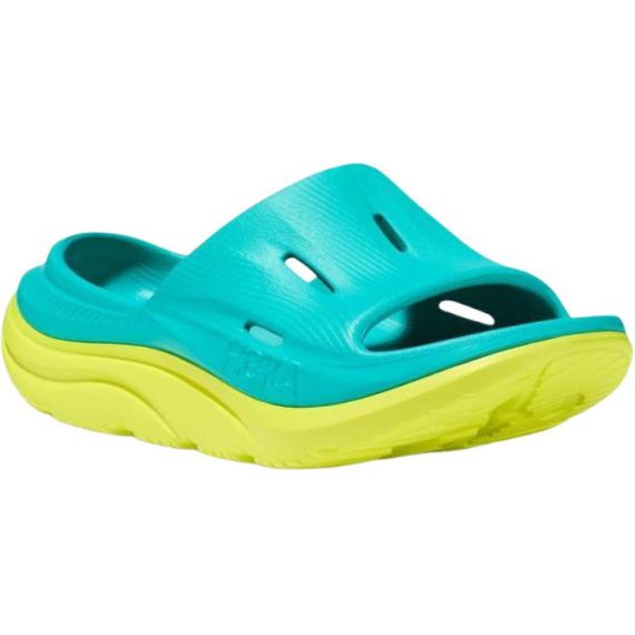 Hoka One One Ora Recovery Slide 3 'Blue Yellow'