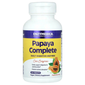Enzymedica Papaya Complete Papaya Mint 120 таблеток , Папайя и Мята Ферменты