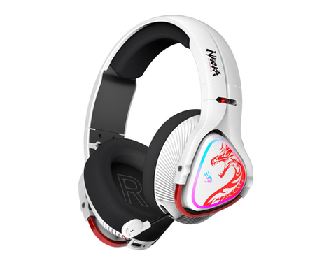 Игровые наушники A4Tech Bloody MR720 Naraka (White/Red, Wireless)