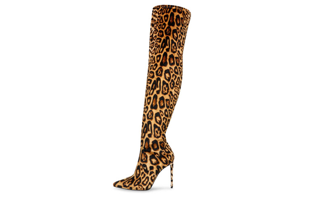STEVE MADDEN Over The Knee Boots Women"s Leopard Print
