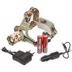 Фонарь налобный 1 LED zoom, аккумуляторная батарея