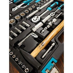 Набор слесарных инструментов Bartex, 1/2", 1/4", CrV сталь, кейс, 76 пр, шт